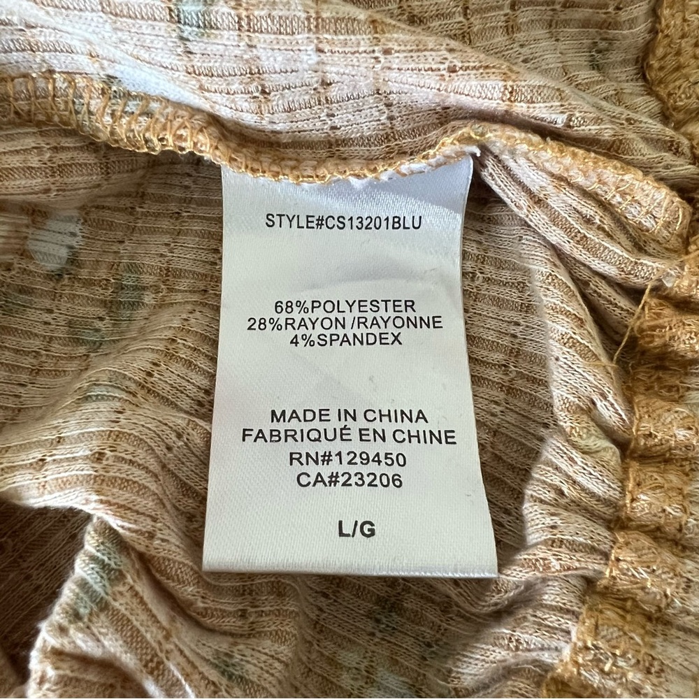 Ribbed Floral Tank - Picture 8 of 8